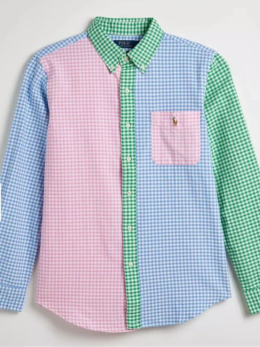 Polo Ralph Lauren Men’s NWT Colorblock Gingham Oxford Shirt XL Multi Cotton